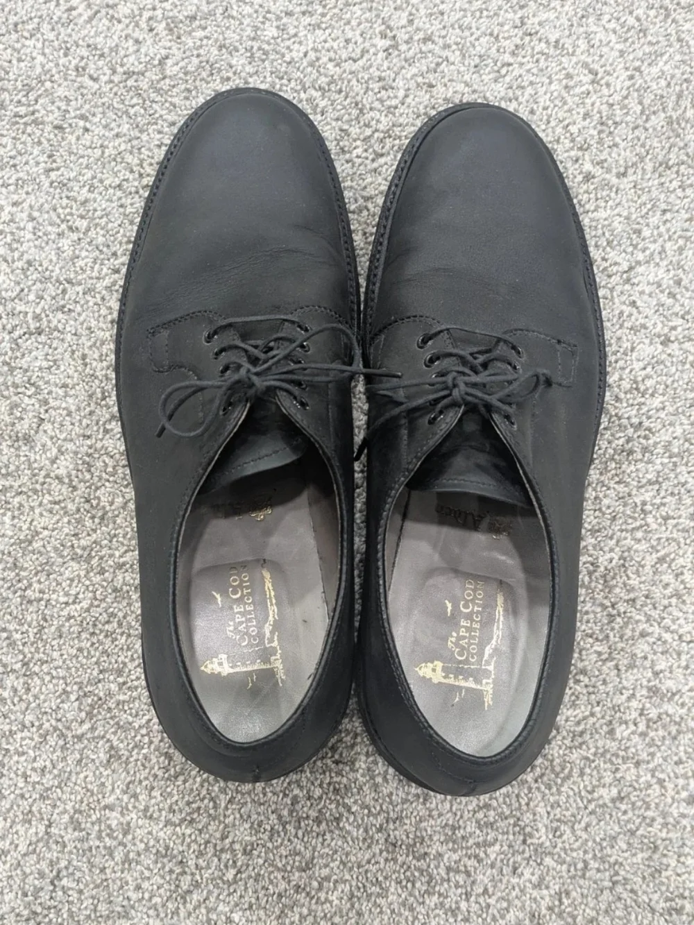 Alden Black Oiled Nubuck Plain Toe Bulcher Cape Cod Shoes 9433S Size 9 B/D
